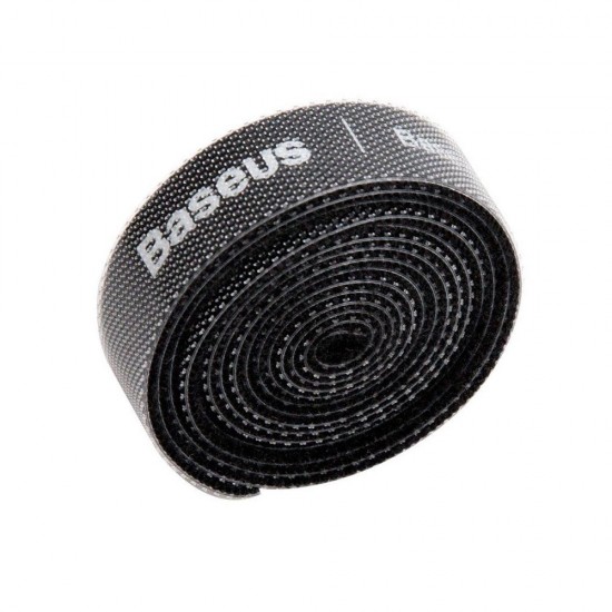 Baseus Rainbow Circle Velcro Straps Δεματικά Καλωδίων Μαύρο 1m 1τμχ