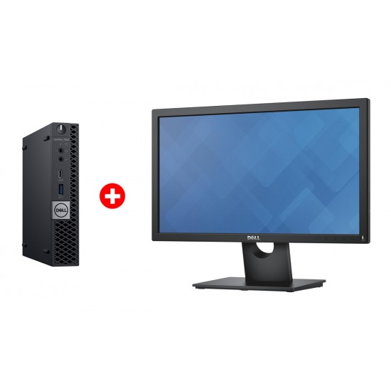 DELL PC OptiPlex 7060 Micro, Refurbished Grade A Repainted, i5-8500T, 8/128GB M.2, με οθόνη E2016H GB, με βάση DELL PC OptiPlex 7060 Micro, Refurbished Grade A Repainted, i5-8500T, 8/128GB M.2, με οθόνη E2016H GB, με βάση