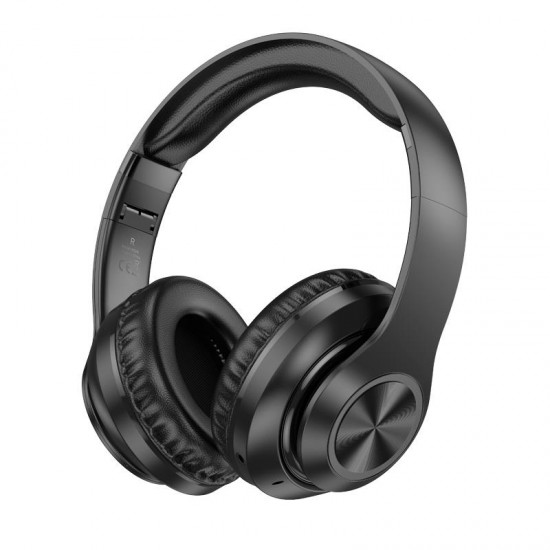 Borofone Ασύρματα / Ενσύρματα Over Ear Ακουστικά με 6 ώρες Λειτουργίας Μαύρα