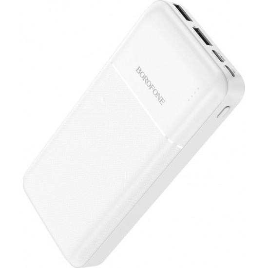 Borofone BJ16A Power Bank 20000mAh με 2 Θύρες USB-A Λευκό Borofone BJ16A Power Bank 20000mAh με 2 Θύρες USB-A Λευκό