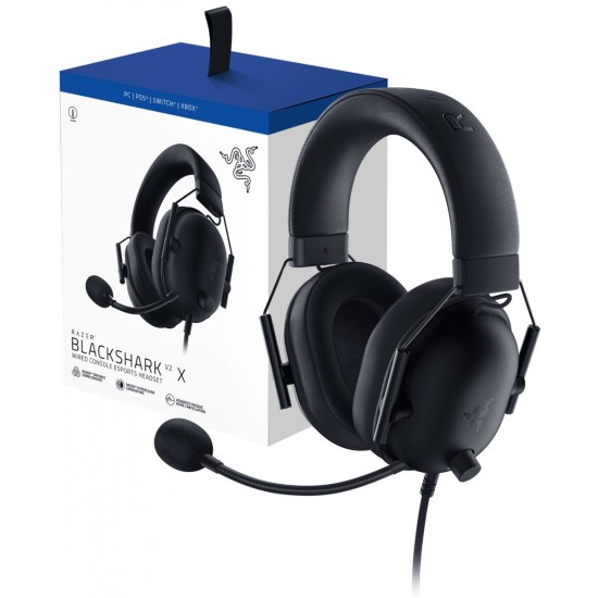 Razer BLACKSHARK V2 X - PLAYSTATION Licensed - 7.1 Gaming Headset – Audio Jack - PC/PS4/PS5/Switch