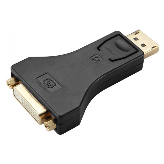 POWERTECH αντάπτορας DisplayPort σε DVI CAB-DP062, passive 1080p, μαύρος POWERTECH αντάπτορας DisplayPort σε DVI CAB-DP062, passive 1080p, μαύρος