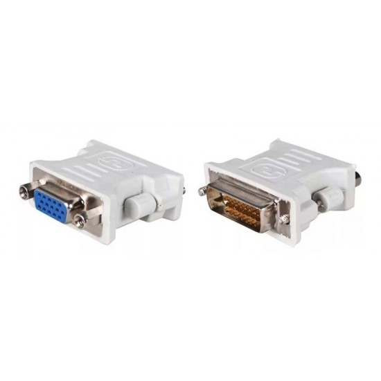 POWERTECH αντάπτορας DVI 24+1 αρσενικό σε VGA θηλυκό CAB-G020, λευκός POWERTECH αντάπτορας DVI 24+1 αρσενικό σε VGA θηλυκό CAB-G020, λευκός