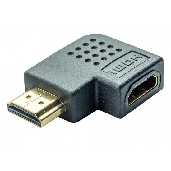 POWERTECH αντάπτορας HDMI CAB-H037, γωνιακός, 90° right, μαύρος POWERTECH αντάπτορας HDMI CAB-H037, γωνιακός, 90° right, μαύρος