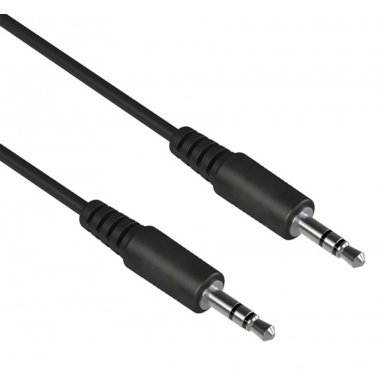 POWERTECH καλώδιο ήχου 3.5mm CAB-J056, AUX, nickel plated, 2m, μαύρο POWERTECH καλώδιο ήχου 3.5mm CAB-J056, AUX, nickel plated, 2m, μαύρο