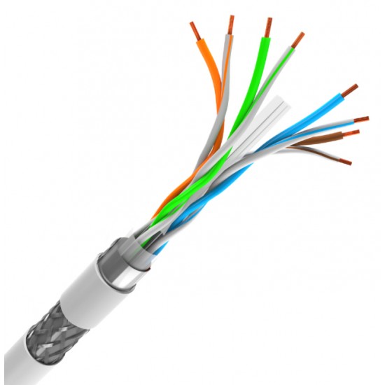 POWERTECH καλώδιο δικτύου CAB-N298, Cat 6 S/FTP, CCA, 24AWG, 305m, γκρι POWERTECH καλώδιο δικτύου CAB-N298, Cat 6 S/FTP, CCA, 24AWG, 305m, γκρι