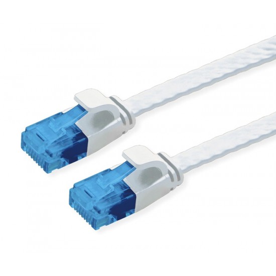POWERTECH καλώδιο δικτύου CAB-N333, flat, Cat 6a U/UTP, 2m, λευκό POWERTECH καλώδιο δικτύου CAB-N333, flat, Cat 6a U/UTP, 2m, λευκό