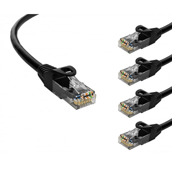 POWERTECH καλώδιο δικτύου CAB-N402-5, Cat 6 U/UTP, CCA, 250Hz, 0.5m, μαύρο, 5τμχ POWERTECH καλώδιο δικτύου CAB-N402-5, Cat 6 U/UTP, CCA, 250Hz, 0.5m, μαύρο, 5τμχ