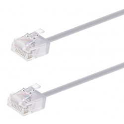 POWERTECH καλώδιο δικτύου CAB-N437, Cat 6A U/UTP, ultra slim, copper, 500MHz, 0.15m, γκρι