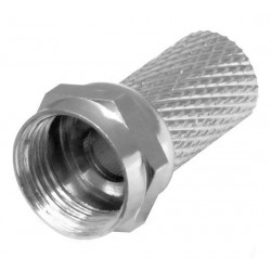 POWERTECH αντάπτορας F-PLUG νικελίου CAB-V015, 20mm, 5τμχ POWERTECH αντάπτορας F-PLUG νικελίου CAB-V015, 20mm, 5τμχ