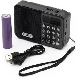 CMiK MK-066BT Φορητό Επαναφορτιζόμενο Ψηφιακό Ραδιόφωνο BT/USB/TF Μαύρο