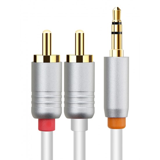 CABLETIME καλώδιο ήχου 3.5mm σε 2x RCA CT-AV314-P12G, 3m, λευκό