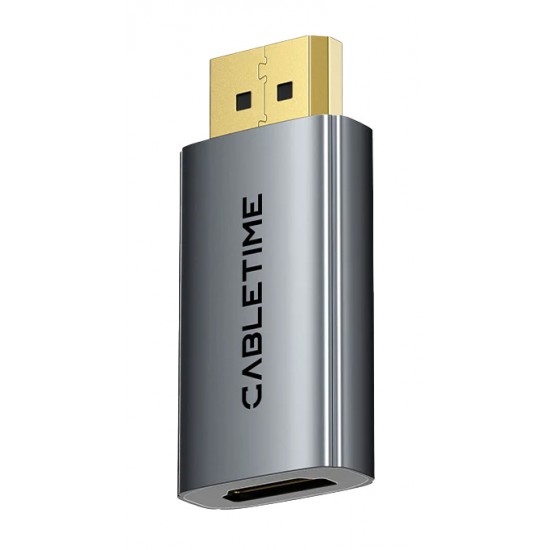 CABLETIME αντάπτορας DisplayPort σε HDMI CT-DMHF4K-AG6, 4K/60Hz, γκρι