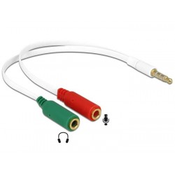 DeLock 3.5mm male 4-pin - 2x 3.5mm female 3-pin DeLock 3.5mm male 4-pin - 2x 3.5mm female 3-pin