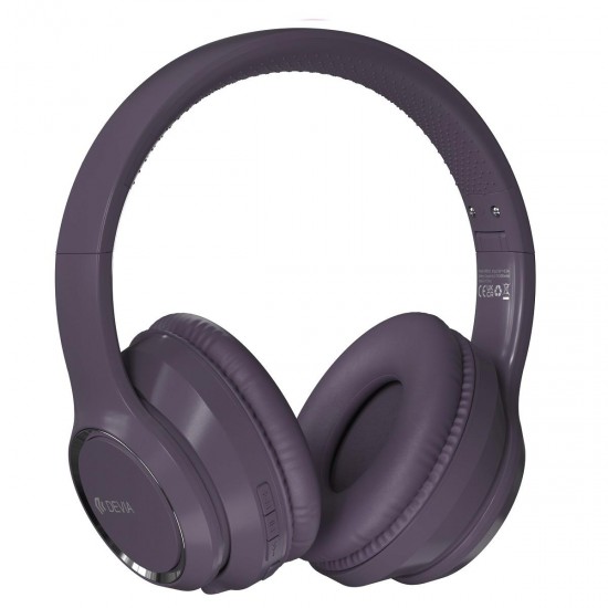 Devia EM039 Kintone Ασύρματα Bluetooth On Ear Ακουστικά με 18 ώρες Λειτουργίας Μωβ Devia EM039 Kintone Ασύρματα Bluetooth On Ear Ακουστικά με 18 ώρες Λειτουργίας Μωβ