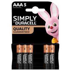 Duracell Simply Αλκαλικές Μπαταρίες AAA 1.5V 5τμχ

