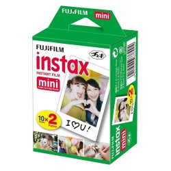 Fujifilm instax Mini Instant Film 20 Sheets (10 Sheets x 2 Packs) White