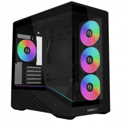 Lian Li Vector V100 Mini Black - 4 x 120mm ARGB - Mini/Micro ATX - LED RGB Strip - Tempered Glass Lian Li Vector V100 Mini Black - 4 x 120mm ARGB - Mini/Micro ATX - LED RGB Strip - Tempered Glass