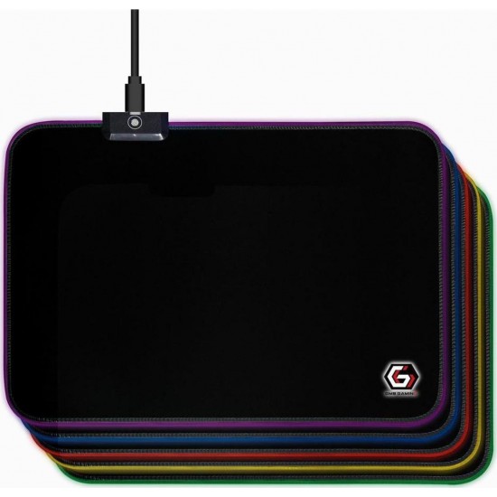 Gembird Gaming Mouse Pad Medium 350mm με RGB Φωτισμό Μαύρο Gembird Gaming Mouse Pad Medium 350mm με RGB Φωτισμό Μαύρο
