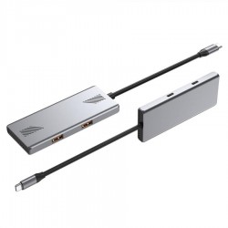 Gembird USB 3.2 Hub 2xUSB-A & 2xUSB-C με σύνδεση USB-C Ασημί
