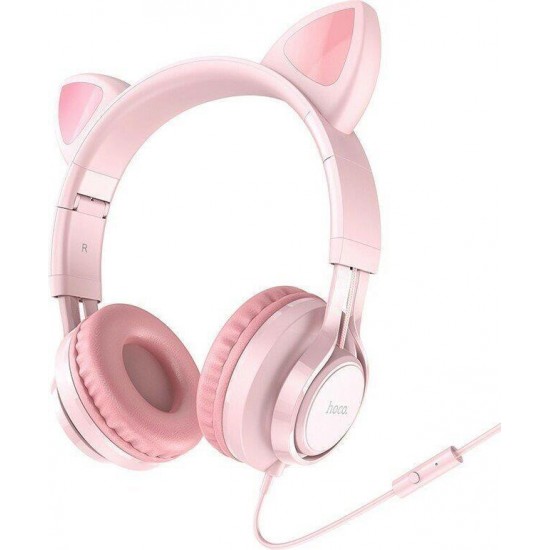 Hoco W36 Ενσύρματα Over Ear Ακουστικά Ροζ 3.5mm Hoco W36 Ενσύρματα Over Ear Ακουστικά Ροζ 3.5mm