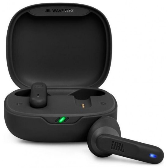 JBL Wave Flex Earbud Bluetooth Handsfree Ακουστικά με Θήκη Φόρτισης  Μαύρα