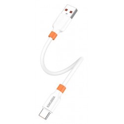 KAKUSIGA καλώδιο USB-C σε USB KSC-1024, σιλικόνης, 5A, 480Mbps, 0.25m, λευκό
