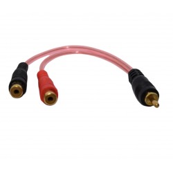 Καλώδιο 1xRCA - 2xRCA M/F 20CM
