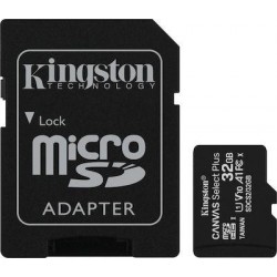 Kingston Κάρτα Μνήμης 32GB Canvas Select Plus microSDHC U1 V10 A1 100MB/s With Adapter Kingston Κάρτα Μνήμης 32GB Canvas Select Plus microSDHC U1 V10 A1 100MB/s With Adapter