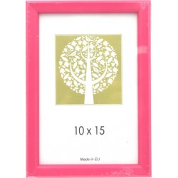 Κορνίζα Πλαστική 10χ15 Ρόζ