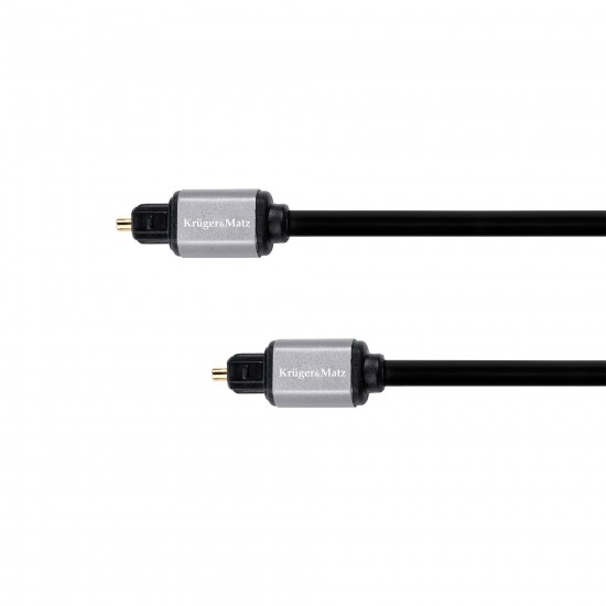 Kruger & Matz Optical Audio Cable TOS male - TOS male Μαύρο 1m (KM1220)