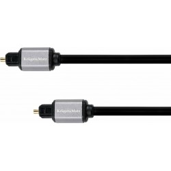 Kruger & Matz Optical Audio Cable TOS male - TOS male Μαύρο 3m (KM1224)
