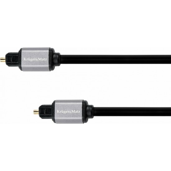 Kruger & Matz Optical Audio Cable TOS male - TOS male Μαύρο 3m (KM1224)
