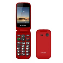 LAMTECH FLIP PHONE 2.8' DISPLAY WITH BT, FM RADIO, SOS, 1400 mAh, GR MENU FLIP-X RED