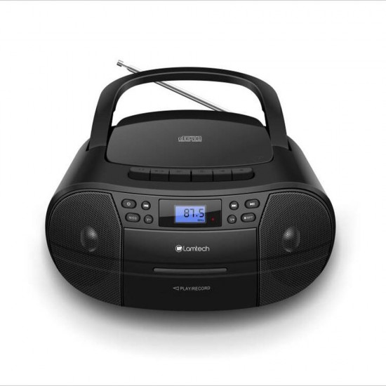 Lamtech Φορητό Ηχοσύστημα με Bluetooth / Ραδιόφωνο / USB / CD / Κασετόφωνο σε Μαύρο Χρώμα