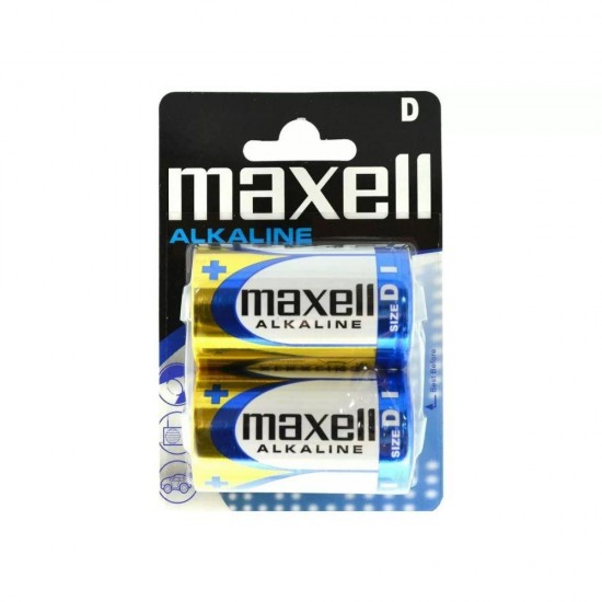 Maxell Αλκαλικές Μπαταρίες D 1.5V 2τμχ