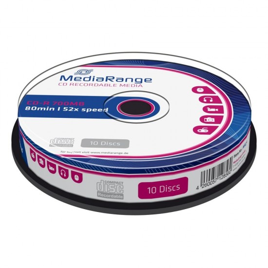 MediaRange CD-R 700MB 52X Speed 10pcs MediaRange CD-R 700MB 52X Speed 10pcs