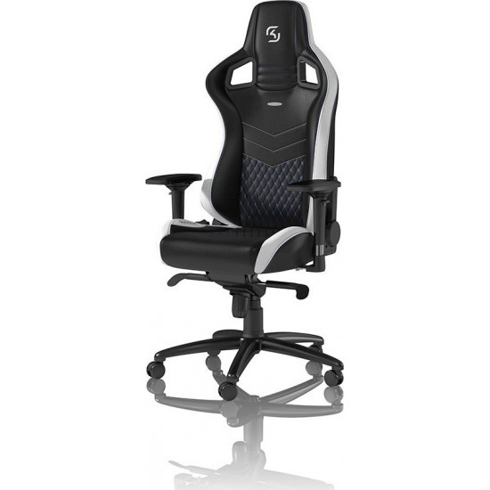 noblechairs EPIC Gaming Chair Breathable, 4D armrests, 60mm casters - black/white