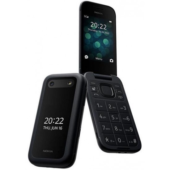 Nokia 2660 Flip Dual SIM 48MB/128MB Κινητό με Κουμπιά Μαύρο