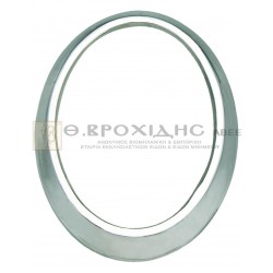 Οβάλ Κορνίζα Μνημείου από Αλουμίνιο 13x18 σε Απόχρωση Χρωμίου