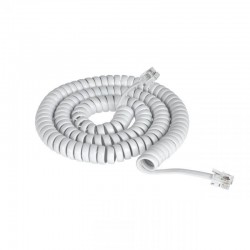 OEM Καλώδιο Ακουστικού RJ10 4P4C Spiral Λευκό 4.2m
