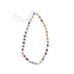 OEM Love and Beads Lanyard Strap Λουράκι Καρπού Για Κινητά Multicolor OEM Love and Beads Lanyard Strap Λουράκι Καρπού Για Κινητά Multicolor