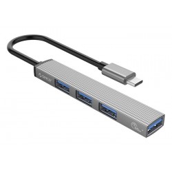 ORICO USB hub AH-13 4x θυρών USB 3.0 5Gbps USB-C σύνδεση γκρι
