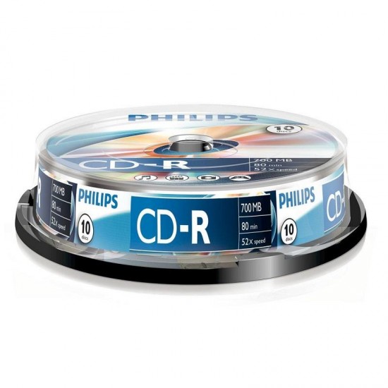Philips CD-R Recordable Disc 700MB 52X  (10τμχ)