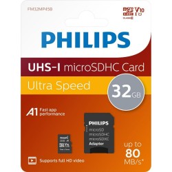 Philips microSDHC 32GB Class 10 U1 UHS-I με αντάπτορα