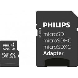 Philips microSDXC 64GB Class 10 U1 UHS-I με αντάπτορα Philips microSDXC 64GB Class 10 U1 UHS-I με αντάπτορα