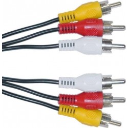 Powertech Cable 3x RCA male - 3x RCA male 1.5M