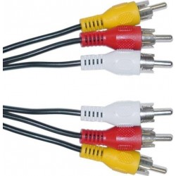 Powertech Cable 3x RCA male - 3x RCA male 5M