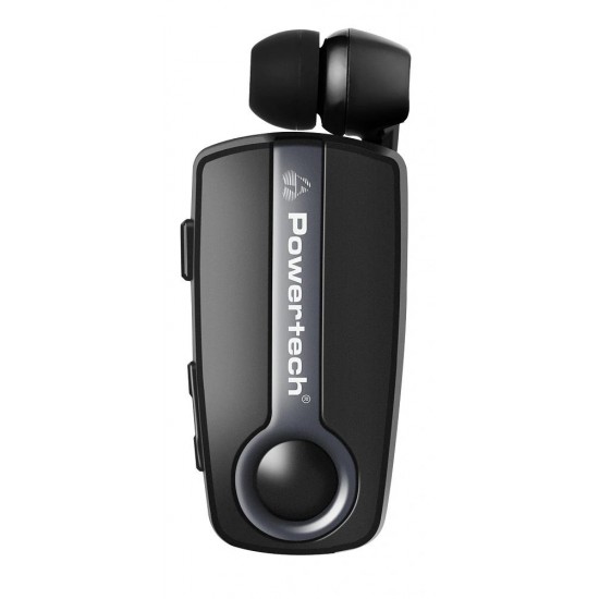 POWERTECH earphone Klipp 2 PT-998 multipoint Bluetooth 5.1 USB-C γκρι
