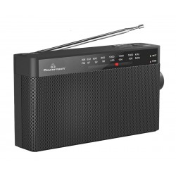 POWERTECH φορητό ραδιόφωνο PT-1244 με πτυσσόμενη κεραία, μαύρο
